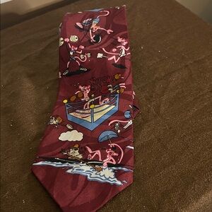 😄Vintage Pink Panther Tie 1993 Polyester